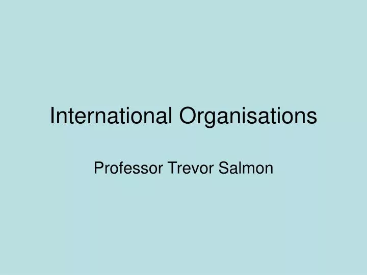 international organisations