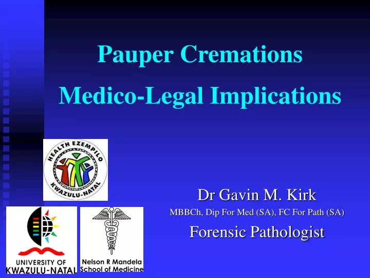 pauper cremations medico legal implications