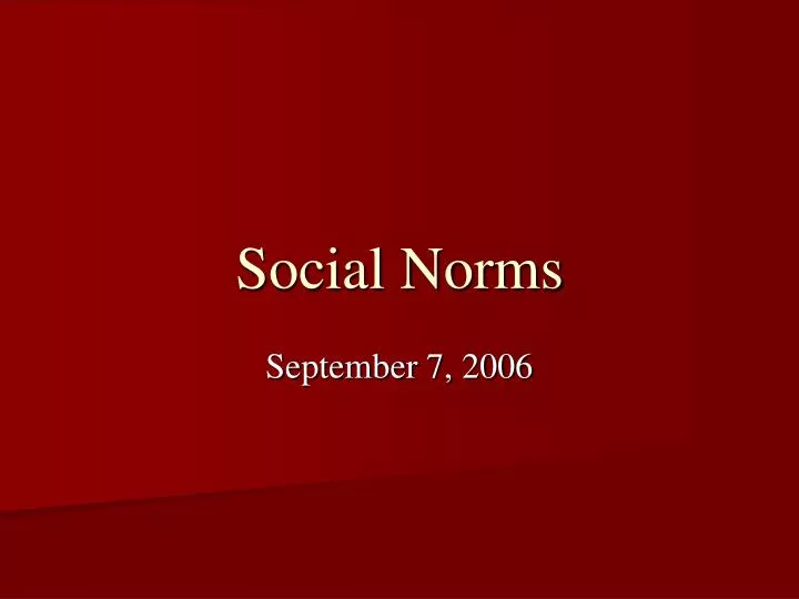social norms
