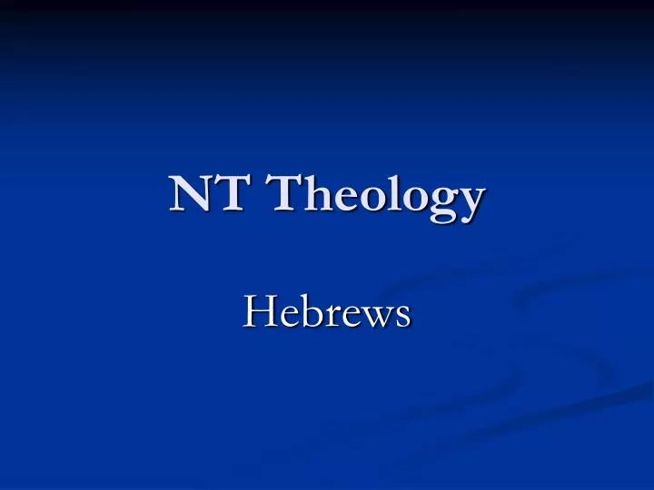 nt theology