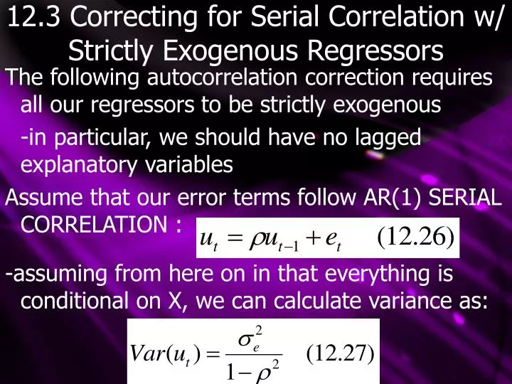 12 3 correcting for serial correlation w strictly exogenous regressors