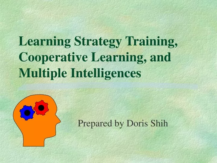 learning strategy training cooperative learning and multiple intelligences