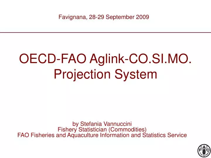 oecd fao aglink co si mo projection system