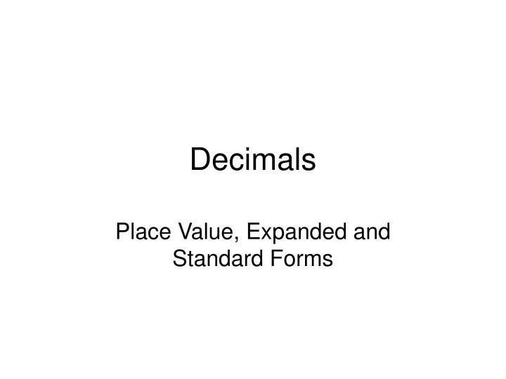 decimals