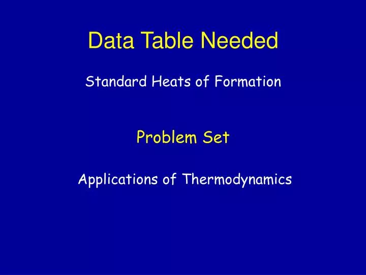data table needed
