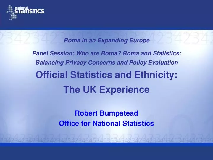 robert bumpstead office for national statistics