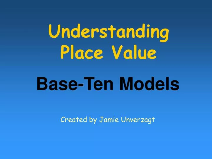 understanding place value