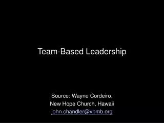 Team-Based Leadership