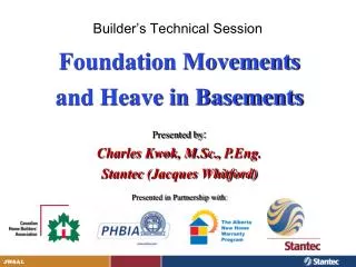 Builder’s Technical Session