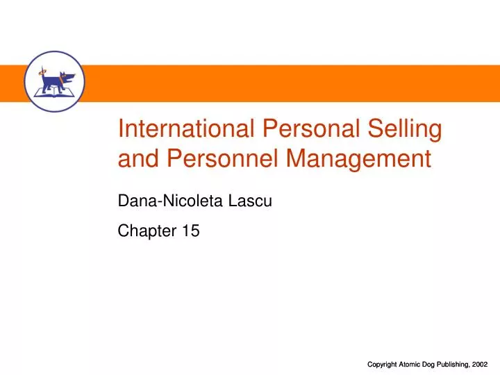 international personal selling and personnel management
