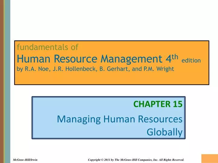 chapter 15 managing human resources globally