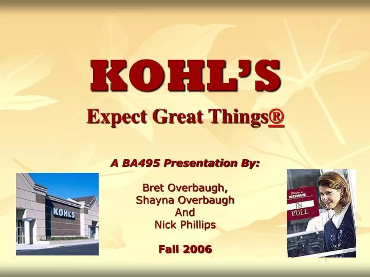 kohl s expect great things
