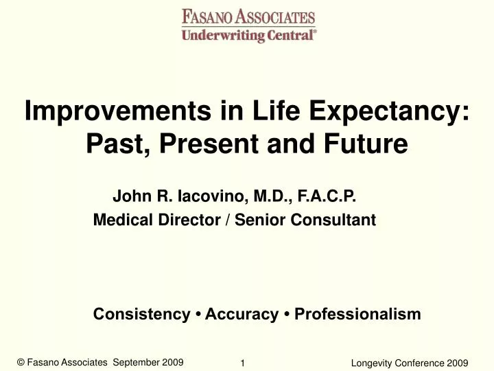 improvements in life expectancy past present and future