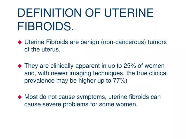 definition of uterine fibroids