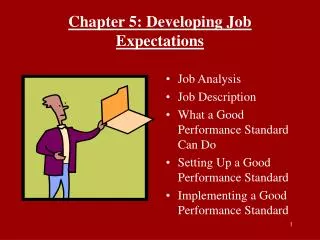 Chapter 5: Developing Job Expectations