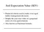 Soil Expectation Value (SEV) - slide 1