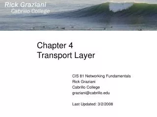 Chapter 4 Transport Layer