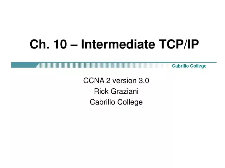 ch 10 intermediate tcp ip