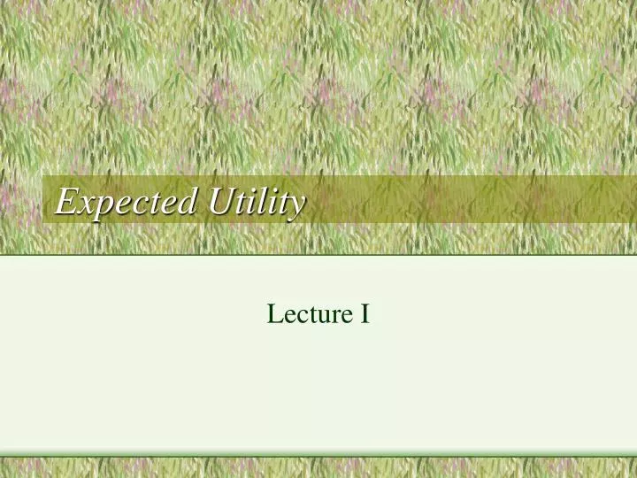 expected utility