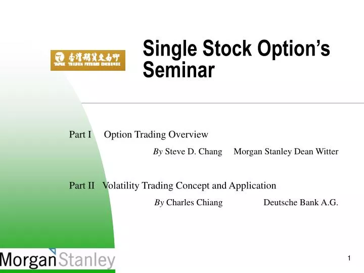 single stock option s seminar