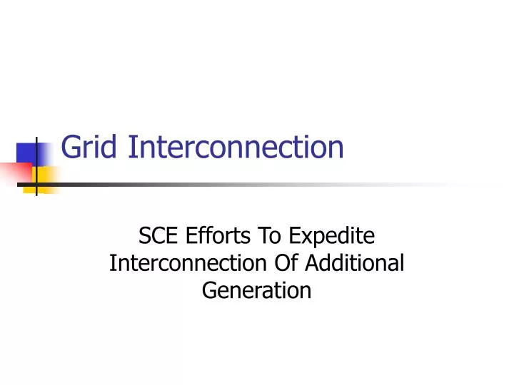 grid interconnection