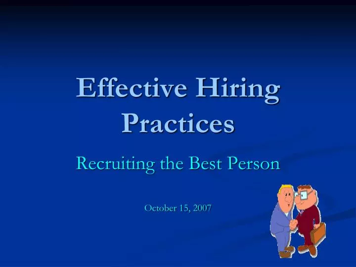 effective hiring practices
