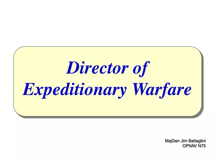 director of expeditionary warfare