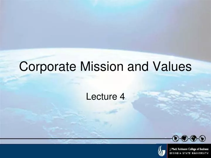 corporate mission and values