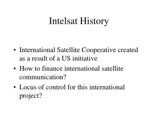 Intelsat History