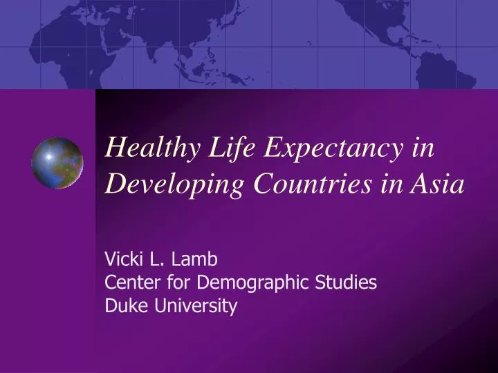 healthy life expectancy in developing countries in asia