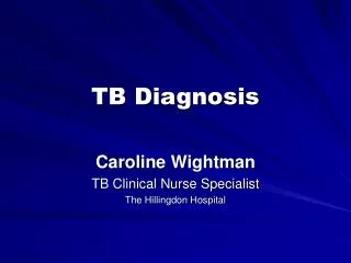 TB Diagnosis
