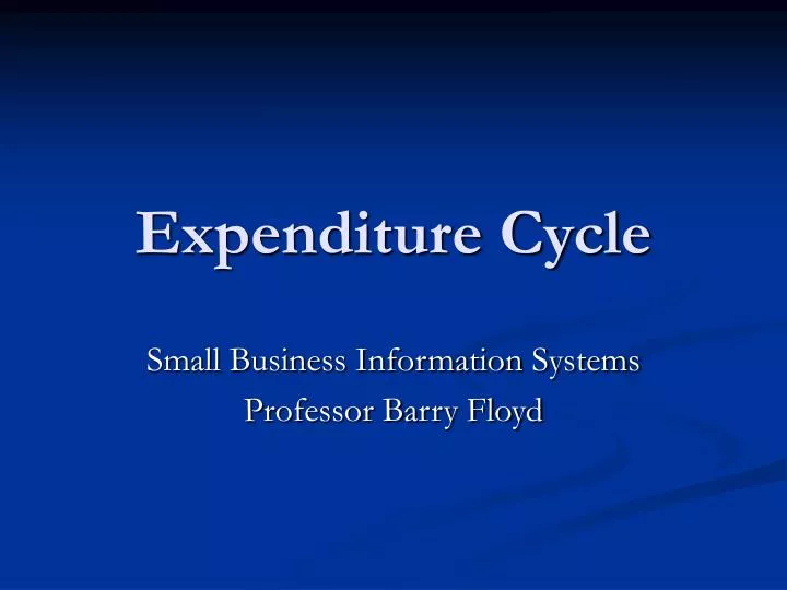 expenditure cycle