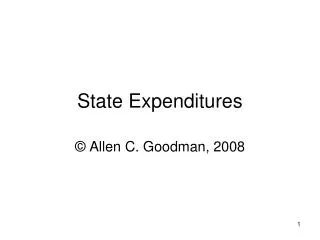 State Expenditures