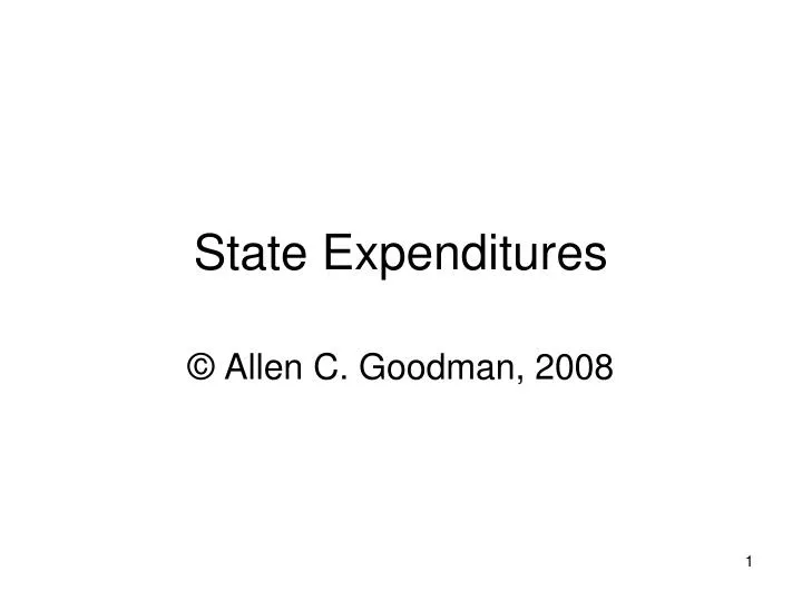 state expenditures