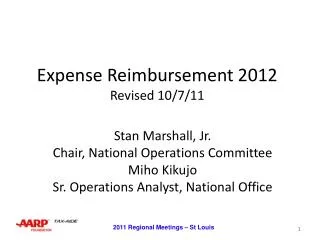 Expense Reimbursement 2012 Revised 10/7/11