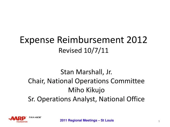 expense reimbursement 2012 revised 10 7 11