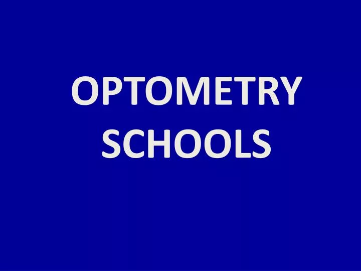 optometry schools