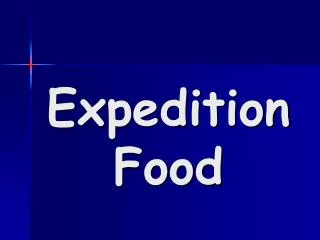 Expedition Food