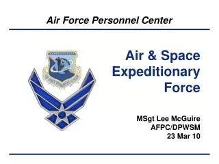 Air &amp; Space Expeditionary Force