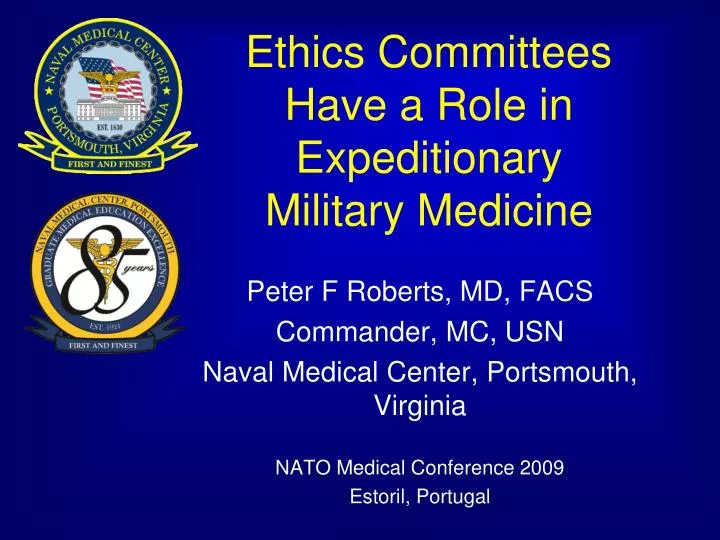 ethics committees have a role in expeditionary military medicine