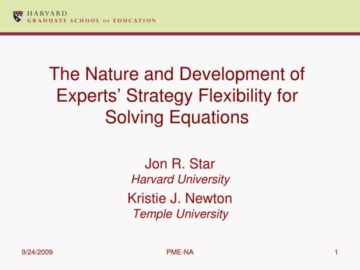 the nature and development of experts strategy flexibility for solving equations