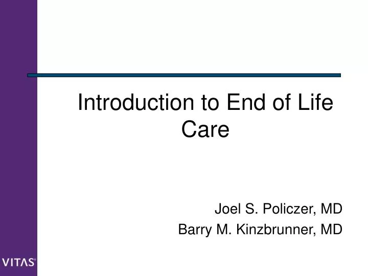 introduction to end of life care