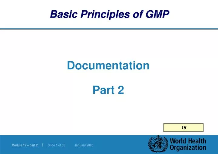 basic principles of gmp