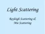 Light Scattering - slide 1