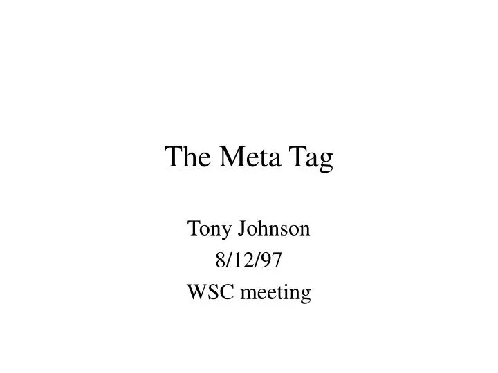 the meta tag