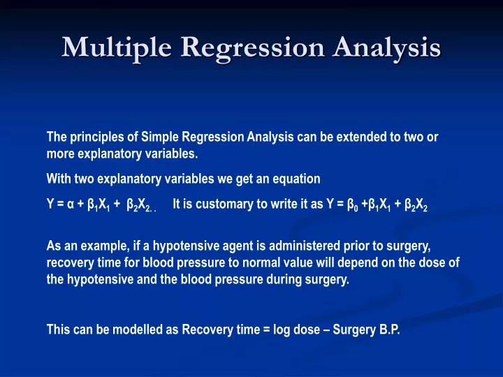 multiple regression analysis