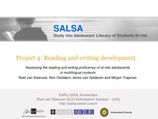 Project 4: Reading and writing development
