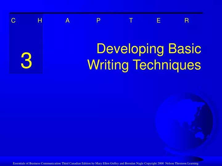 developing basic writing techniques
