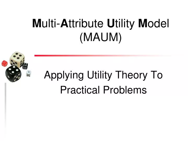 applying utility theory to practical problems