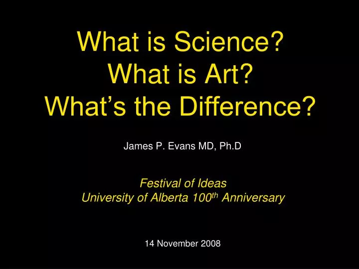 what is science what is art what s the difference
